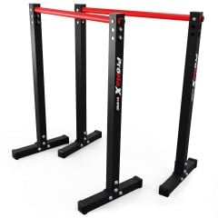 Seitenansicht der K-Sport Dip-Bar mit verstellbarer roter Stange
