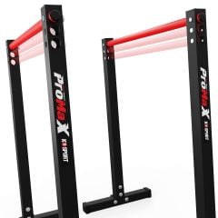 Nahaufnahme der K-Sport Dip-Bar mit drei Höhenoptionen