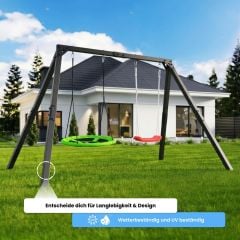 Schaukelgestell aus Metall mit UV-beständiger Beschichtung und stabiler Konstruktion
