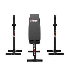 Hantelständer (2 Stück) + Hanteltrainingsbank