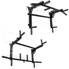 Klimmzugstange + Dip Station für Sprossenwand 2in1