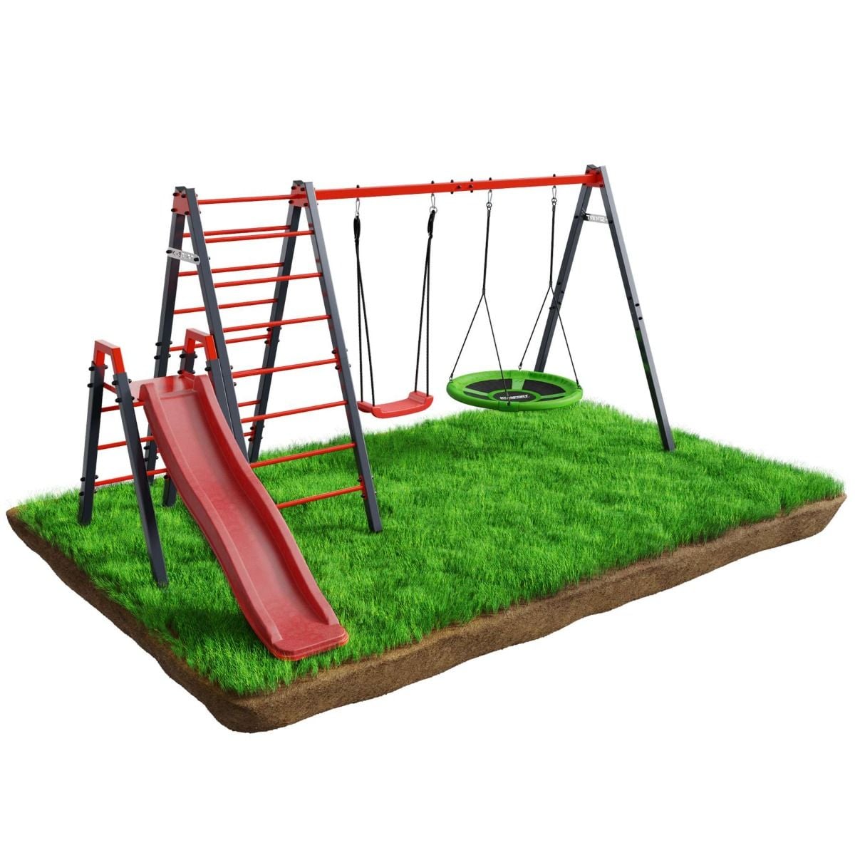 Indoor Klettergerüst VEVOR Kletterkuppel 3m Mit Schaukel & Hängematte – Für Kinder 3-10 Jahre (340kg Tragkraft) Klettern Kinder Outdoor