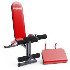 Kraftstation mit Hantelbank / Schrägbank + Curlpult + Beincurler