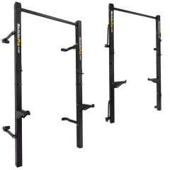 Half Rack Wandmontage in zwei Positionen nebeneinander gezeigt