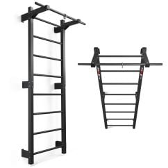 Fitness-Sprossenwand aus Metall mit Klimmzugstange