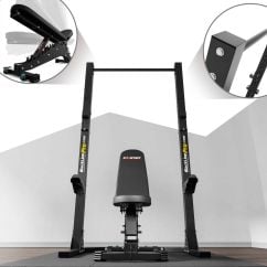 Squat Rack Set mit verstellbarer Hantelbank