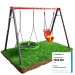 Schaukelset mit Nestschaukel und sicherer Babyschaukel auf Rasen mit Vergleich.org Siegel für Vergleichssieger