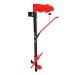 Kompletter Seilzugturm zur Wandmontage mit oberem und unterem Zugmechanismus, rot-schwarz