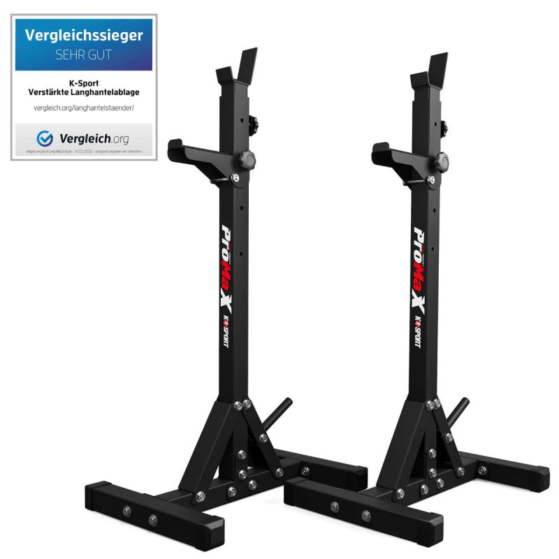 K-Sport verstärktes Hantel Rack mit roten Sicherheitsklammern - Vergleichssieger