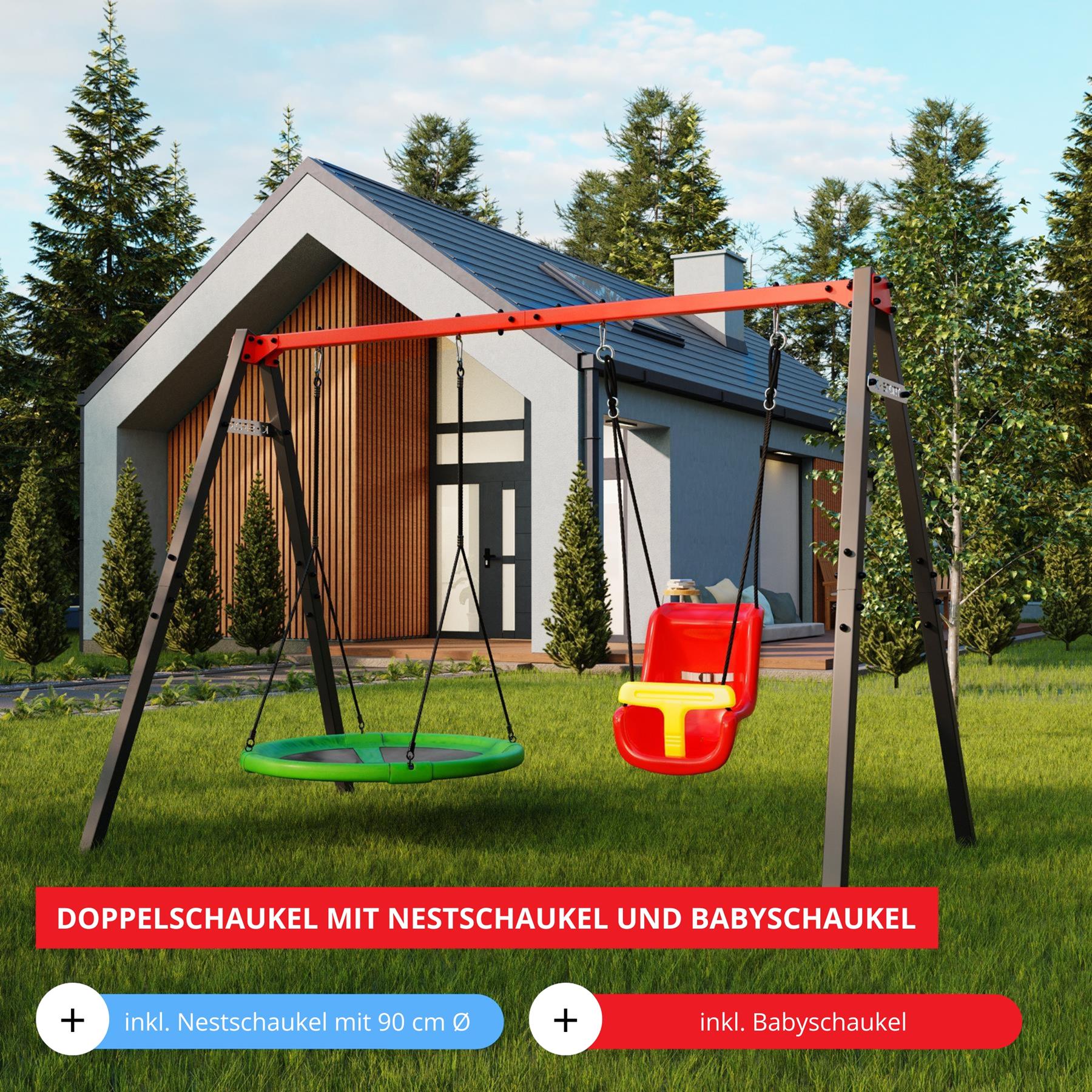 Schaukel mit Nestschaukel und Babyschaukel
