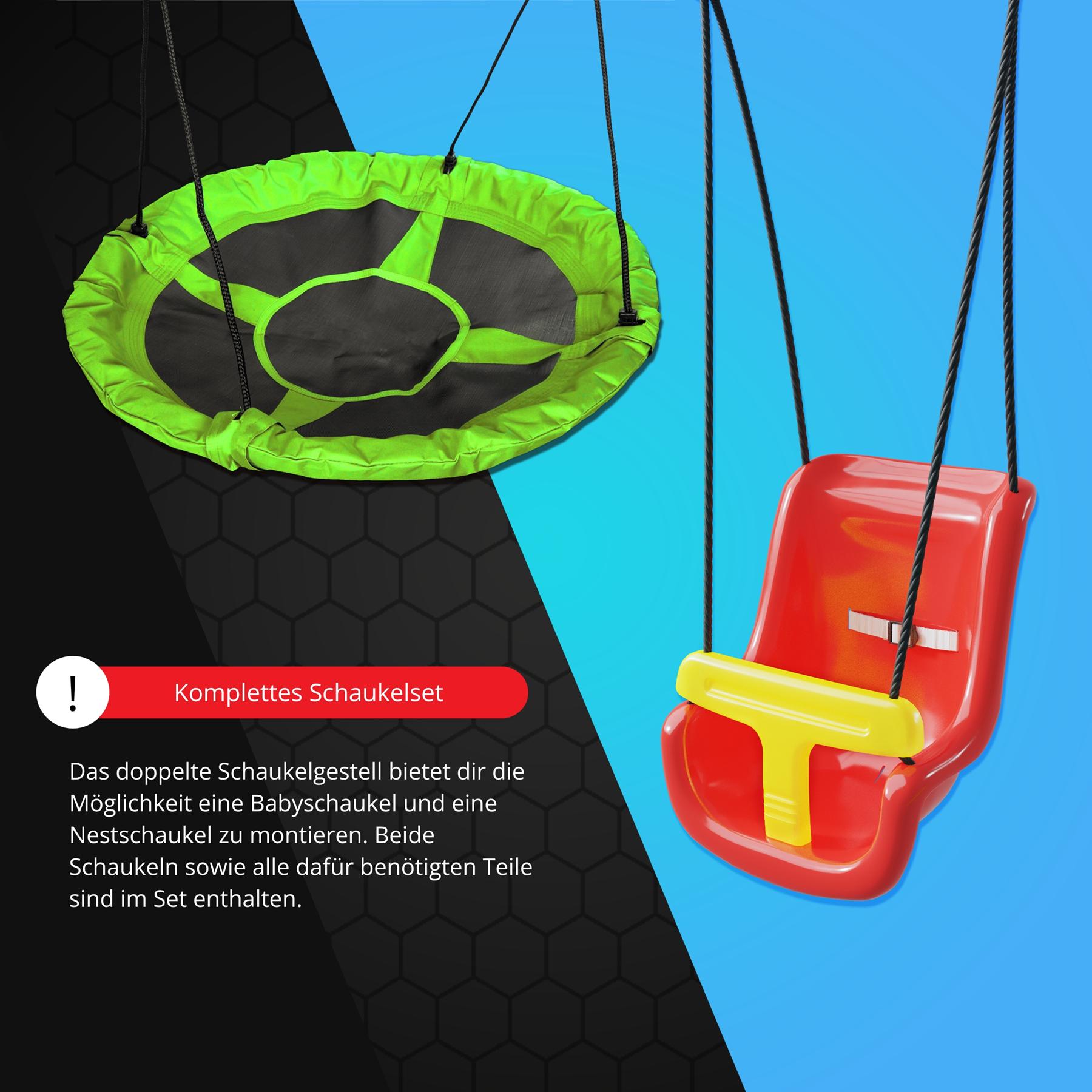 Grüne Nestschaukel und Babyschaukel