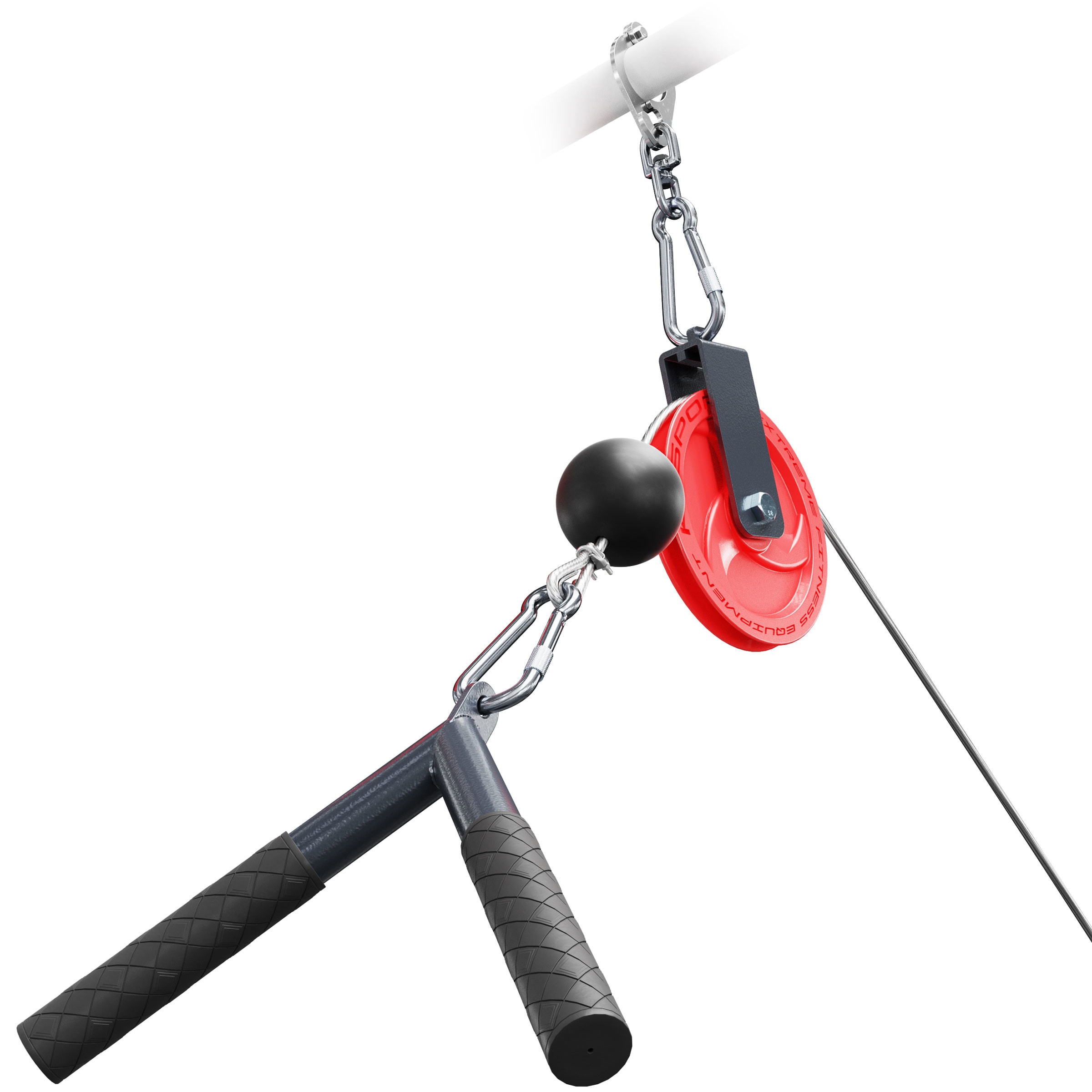 Fitness-Kabelzug von K-Sport mit robustem Seil, Umlenkrolle und ergonomischen Griffen für effektives Training zu Hause