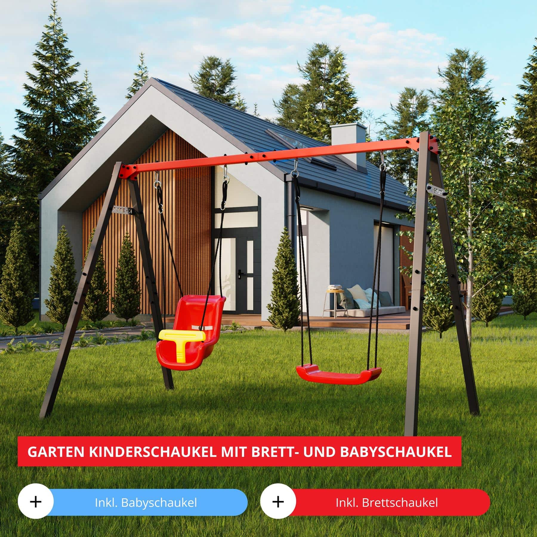 Garten Kinderschaukel Mit Brett Und Babyschaukel