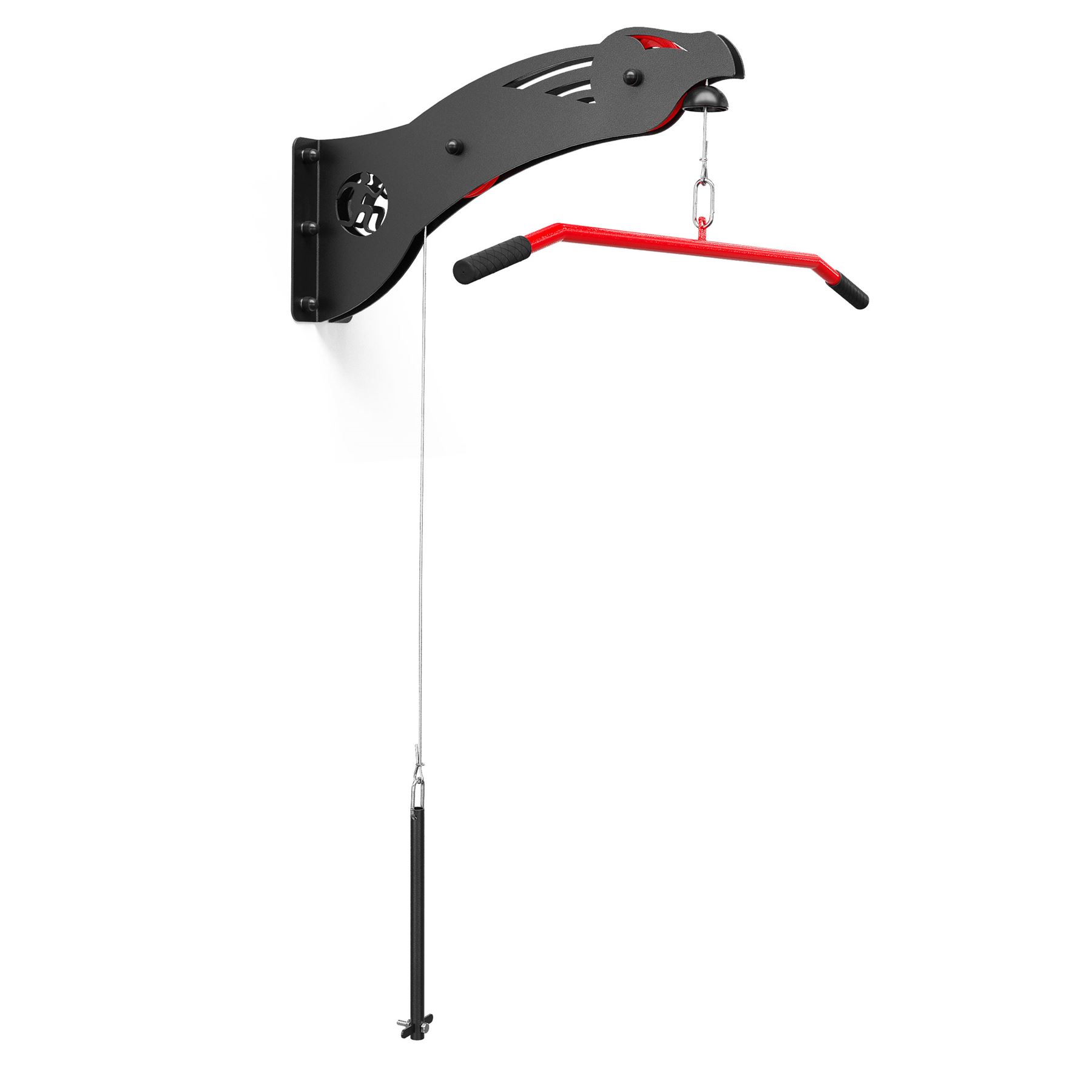 Kabelzugturm für Wandmontage in Schwarz-Rot