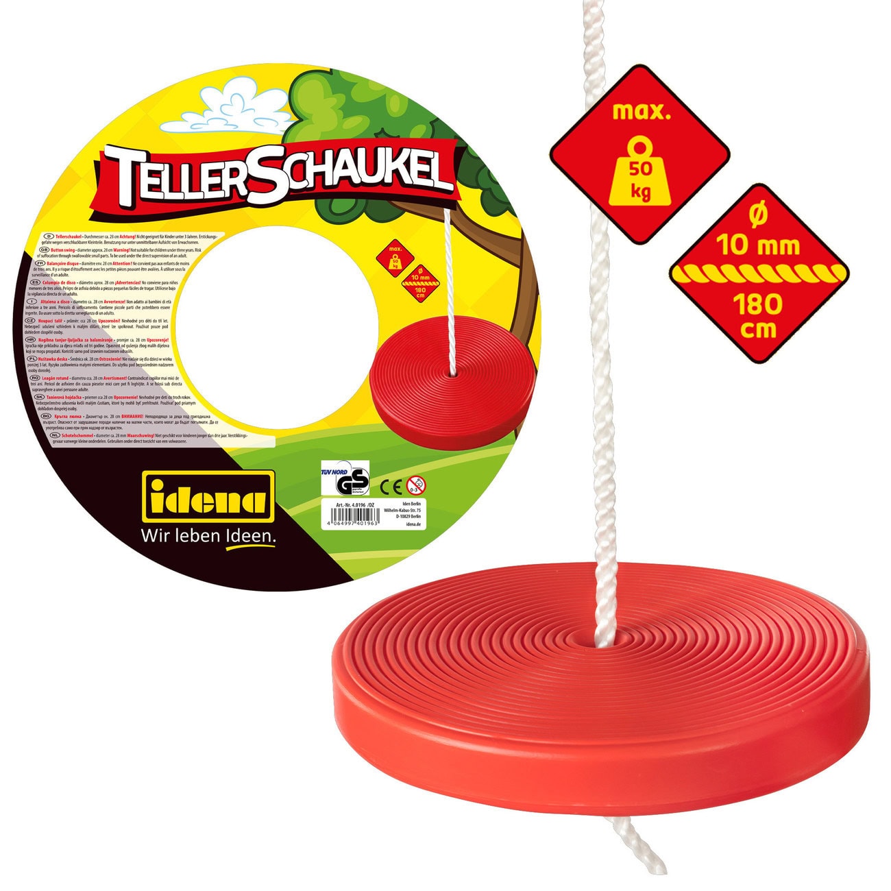 Tellerschaukel mit Verpackung