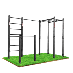 Outdoor Calisthenics Gerät mit Sprossenwand und Hangelleiter