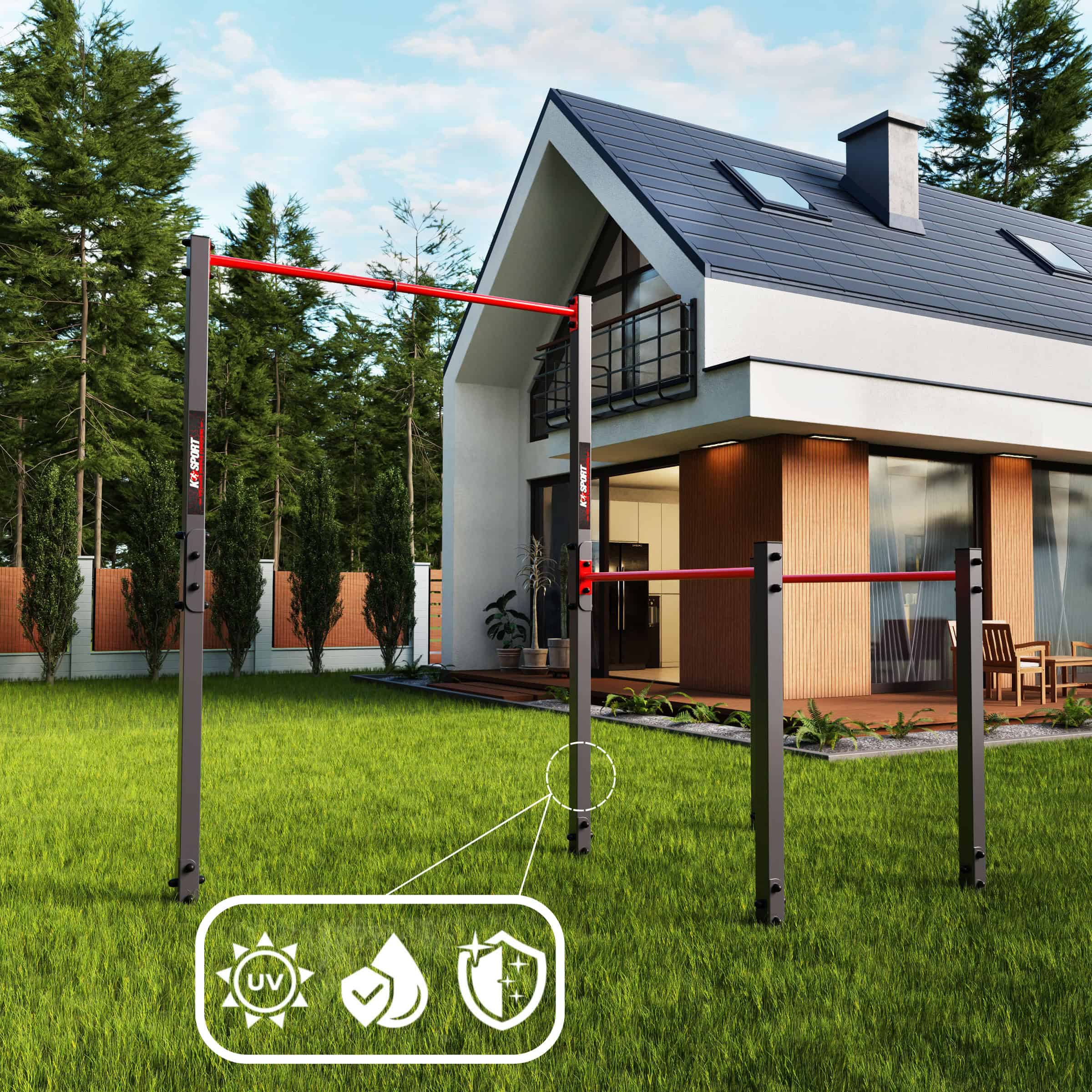 Garten-Klimmzugstange mit Outdoor Reck von K-Sport