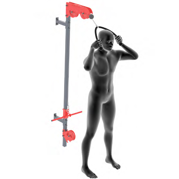 Dummy an Kabelzug - Crunches am Kabelzug