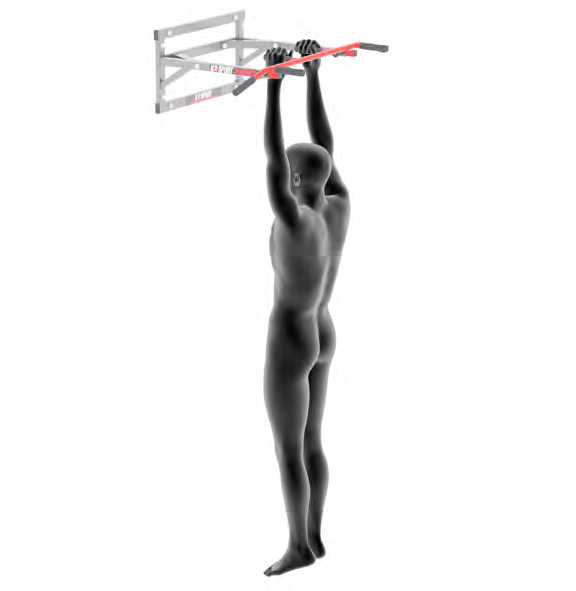 Dummy an Klimmzugstange - Klimmzuege im Hammergriff