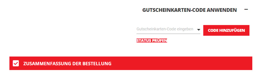 Gutscheincode anwenden