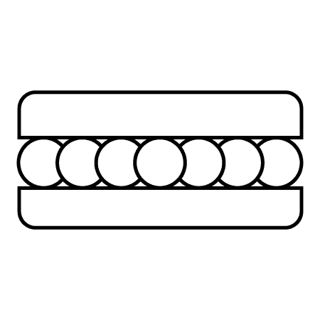 Symbole des roulements à billes – montre la haute qualité et le mouvement fluide des appareils de fitness K-Sport