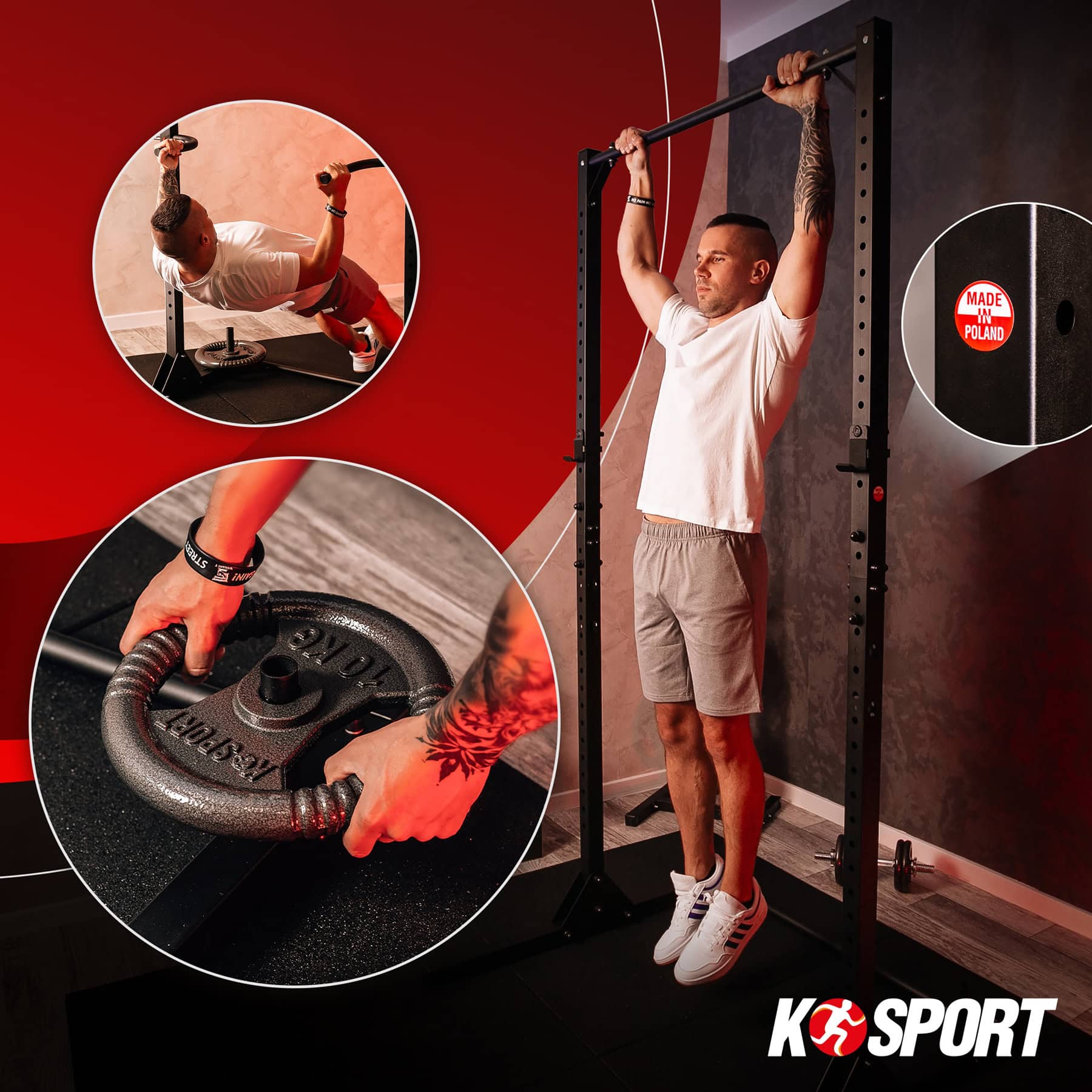 K-Sport Half Rack para dominadas y fondos