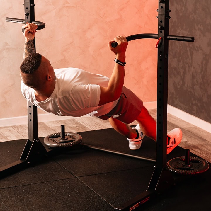 Ejercicio de Inverted Row en Half Rack