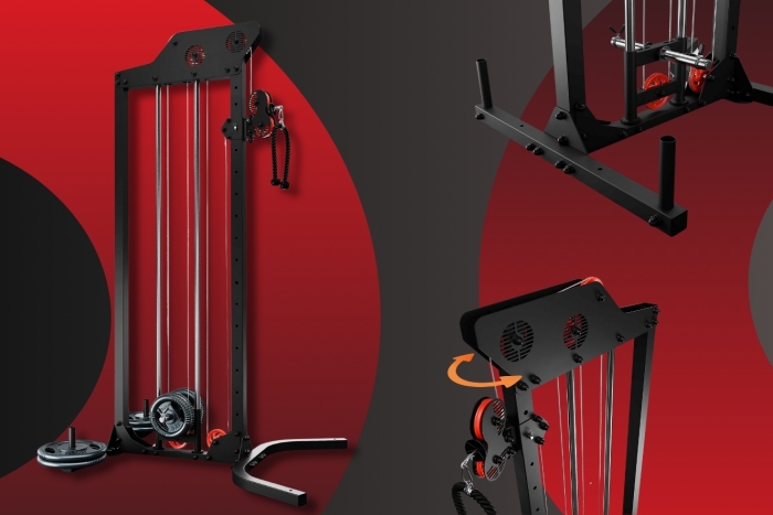 Tour de musculation K-Sport avec poulie, station à dips et barre de traction pour la maison