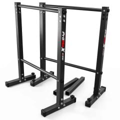 Vrijstaande dip bars van staal voor calisthenics training thuis, in hoogte verstelbaar