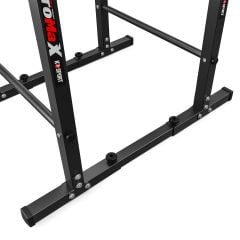 Detail van antislip voeten van dip bars voor veilige stabiliteit