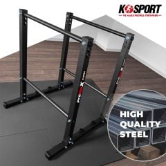 Hoogwaardige stalen dip bars voor calisthenics, duurzaam en belastbaar