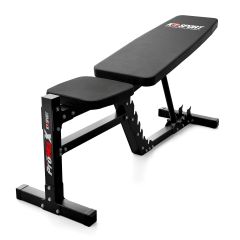 Banc K-Sport en position horizontale pour exercices avec haltères