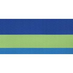 Nahaufnahme des blau-grünen Stoffmusters der Hängematte