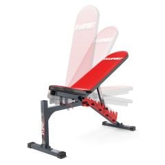 Différents réglages du banc de musculation