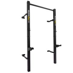 Half rack pliable mural avec barre de traction présenté de face