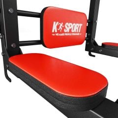 Paralelas para fondos con apoyabrazos acolchados y agarres ergonómicos para fondos y elevaciones de piernas