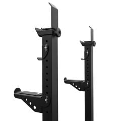 Primer plano del soporte con superficie de goma – protección de la barra y reducción de ruido
