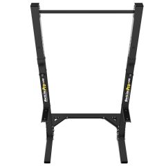 Vrijstaand squat rack in zwart met in hoogte verstelbare haltersteunen