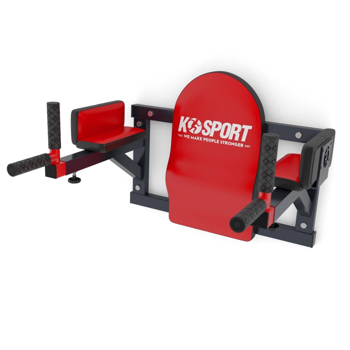 Station De Dips K-Sport – Murale, Guidage Latéral, Charge 300 Kg, Barres Réglables, Rembourrage Confortable, Pour Home Gym