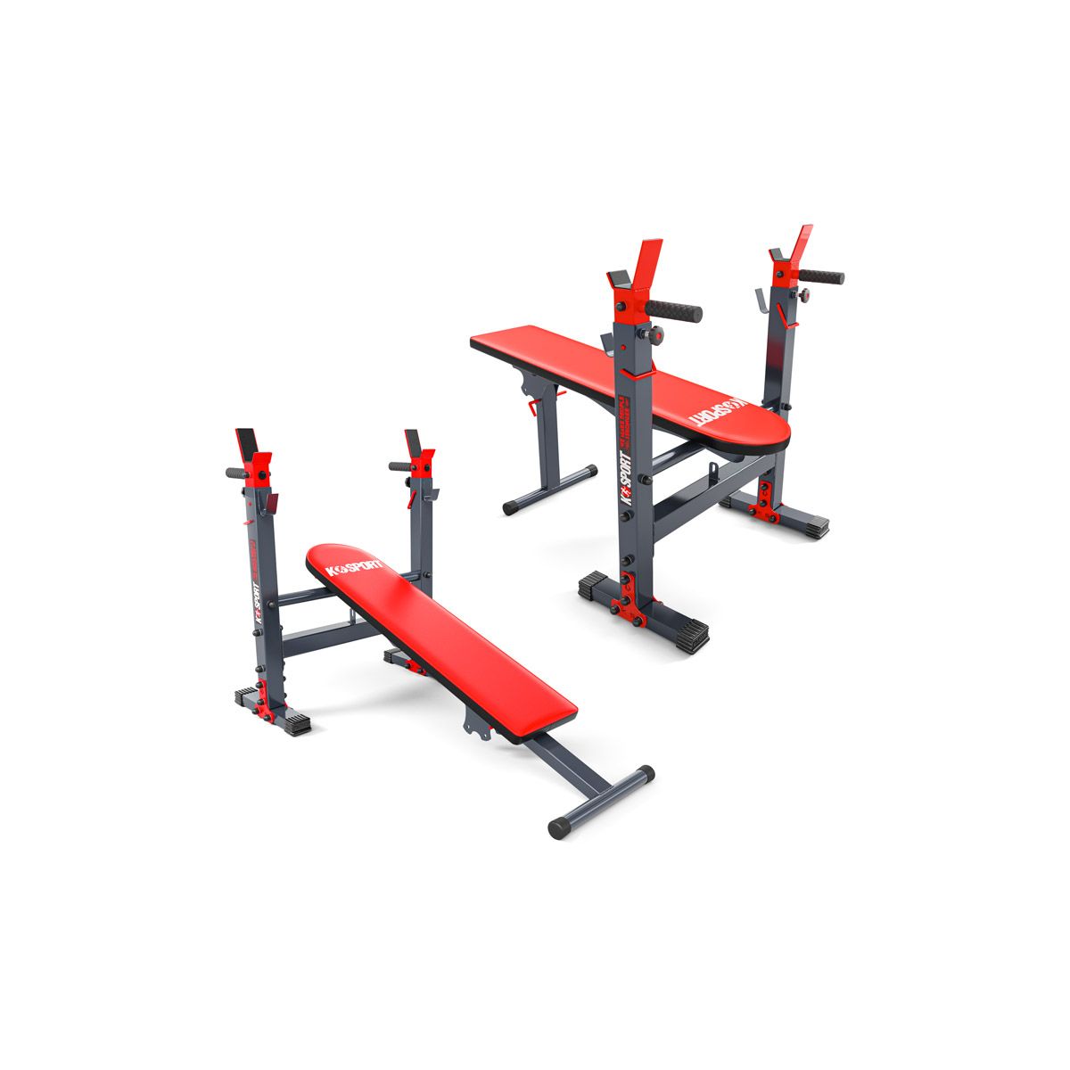 Banc Musculation Pliable BalanceFrom Fitvids Banc D'exercices De Musculation Entiu00e8rement Pliable Avec Cadre En Acier Et Inclinu00e9, Capacitu00e9 De 272,2 Kg Banc Musculation Complet