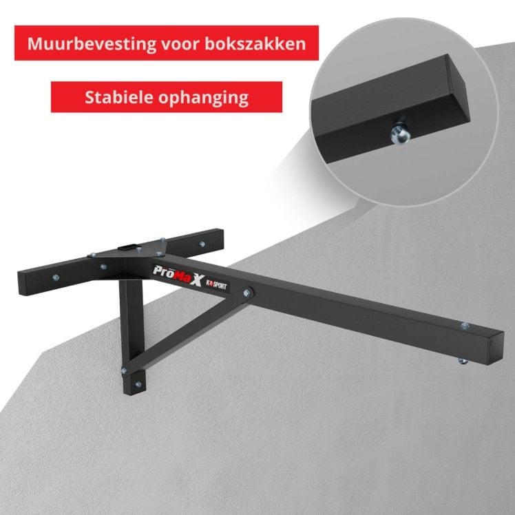 Boxsackhalterung für die Wand, stabile Aufhängung an einer Betonwand montiert