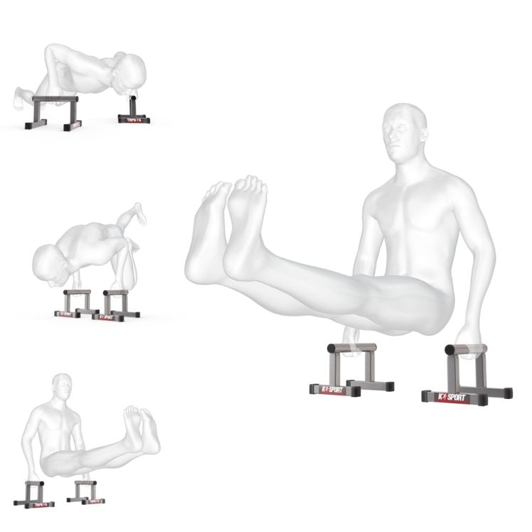 Ejercicios en los agarres para flexiones