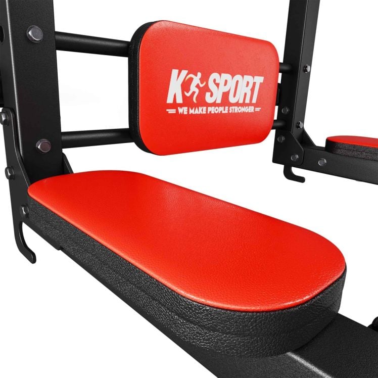 Paralelas para fondos con apoyabrazos acolchados y agarres ergonómicos para fondos y elevaciones de piernas