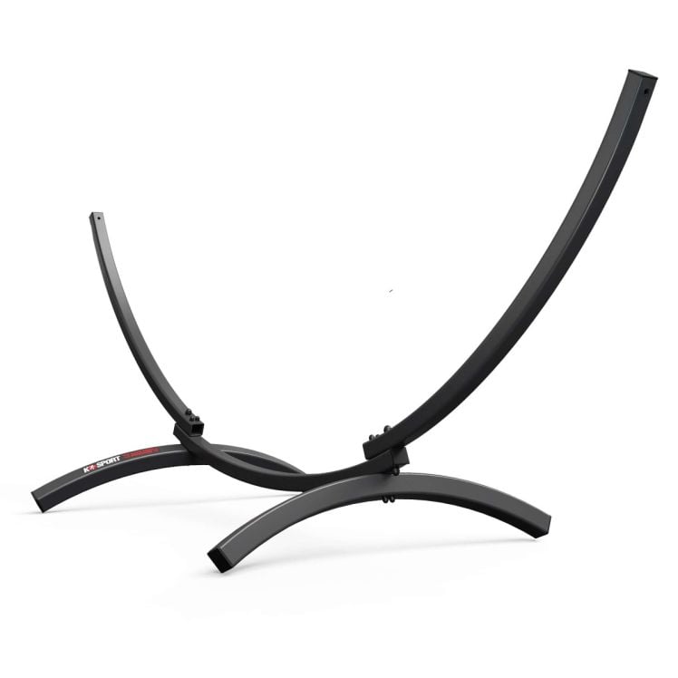 Structure stable de hamac en acier noir pour extérieur