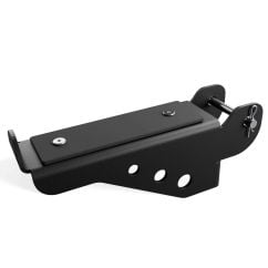 Support de barre réglable en hauteur en acier avec revêtement en plastique et goupille de sécurité pour power racks Black Line