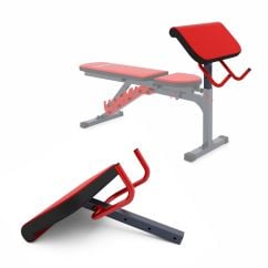 Soporte curl con asa y adaptable al banco de entrenamiento