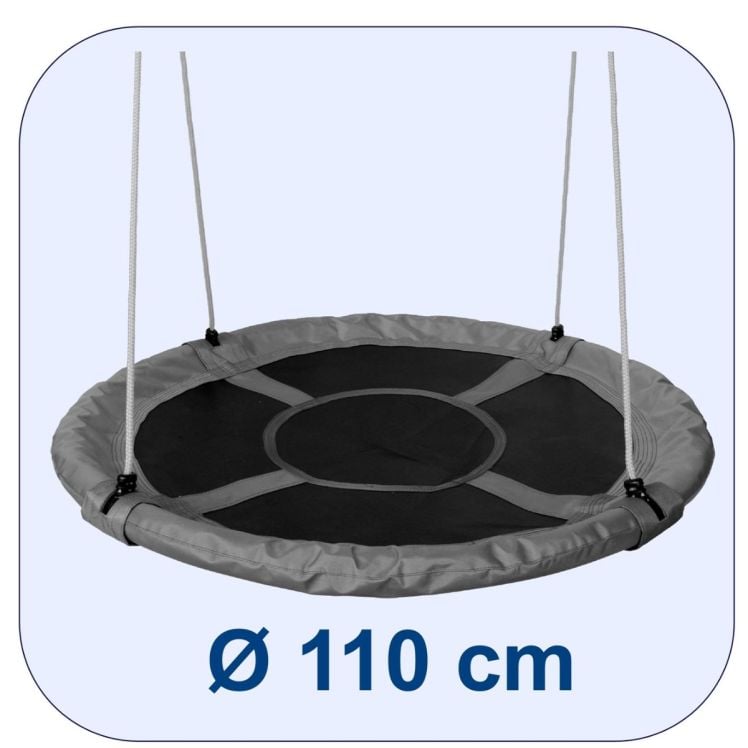 Altalena a nido con specifiche di 110 cm di diametro 