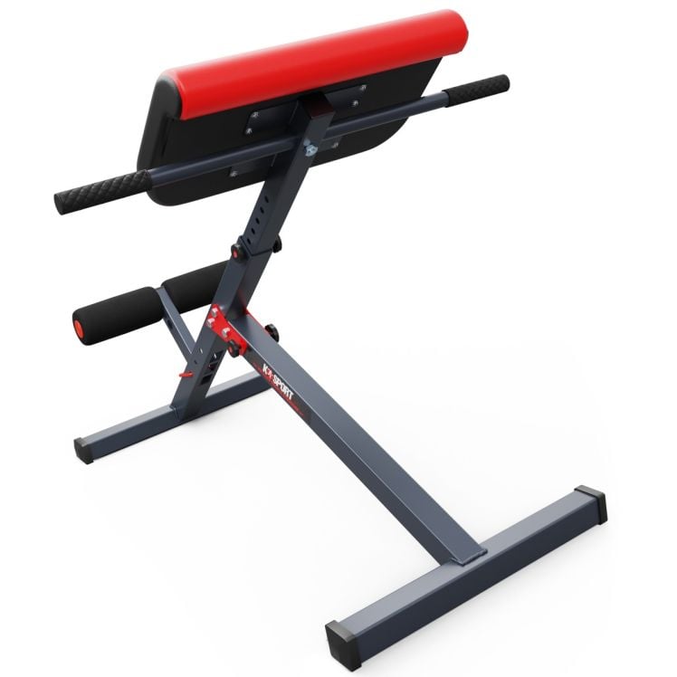 Achteraanzicht van de rugtrainer en abstrainer 