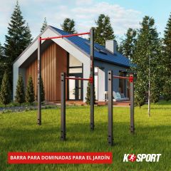 Barras fijas + barra para dominadas para el jardín