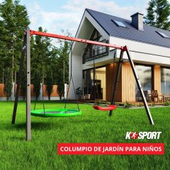 Columpio de jardín para niños con balancín y columpio de nido